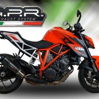 Exhaust compatible with Ktm 1290 Super Duke R 2014-2016, Gpe Ann. Poppy, Slip-on exhaust including removable db killer and link pipe 