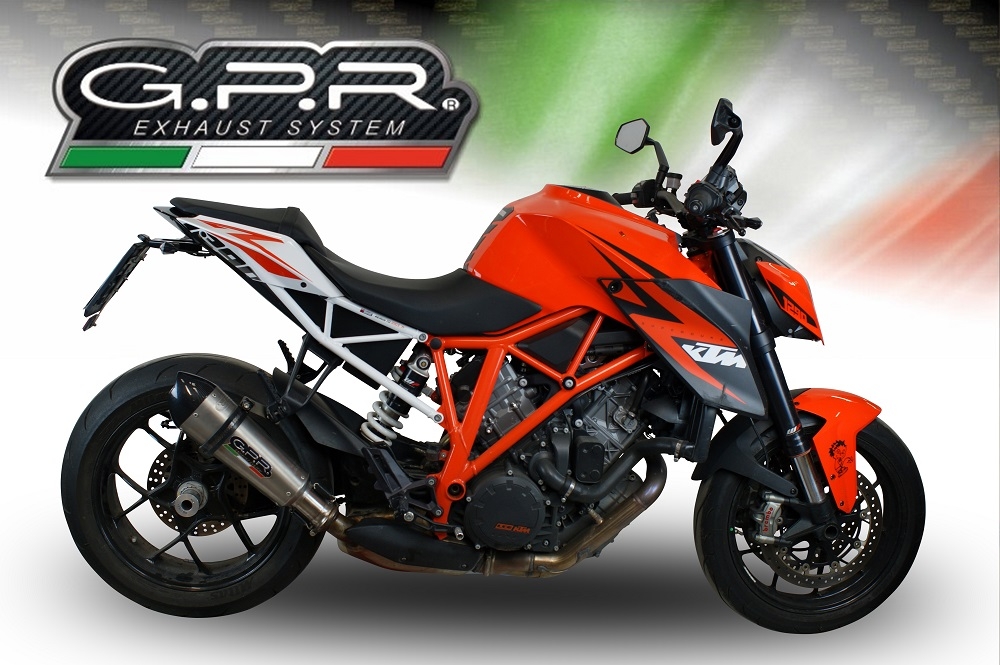 Exhaust compatible with Ktm 1290 Super Duke GT 2022-2024, GP Evo4 Titanium, Slip-on exhaust including removable db killer and link pipe 