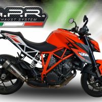 Exhaust compatible with Ktm 1290 Super Duke GT 2022-2024, GP Evo4 Titanium, Slip-on exhaust including removable db killer and link pipe 