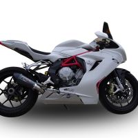 Pot echappement compatible avec Mv Agusta F3 675 2012-2016, Gpe Ann. Poppy, Échappement légal, homologué,silencieux avec db killer amovible et tuyau de liaison spécifique 