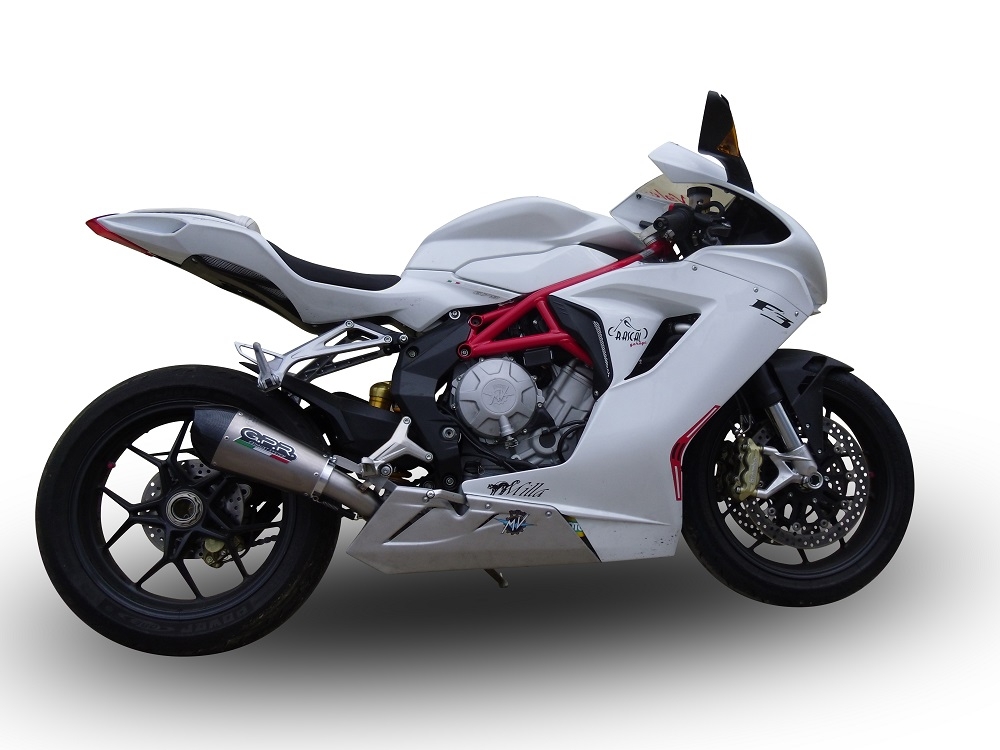 Pot echappement compatible avec Mv Agusta F3 675 2017-2020, Gpe Ann. titanium, Pot Echappement homologué pour les marchés non européens 