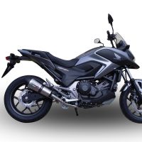 Exhaust compatible with Honda NC700X NC700S DCT 2012-2018, Gpe Ann. titanium, Slip-on exhaust including removable db killer and link pipe 
