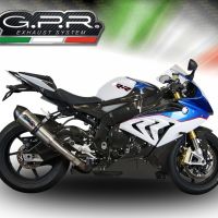 Exhaust compatible with Bmw S1000RR 2015-2016, Gpe Ann. titanium, Slip-on exhaust including removable db killer and link pipe 
