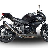 Pot echappement compatible avec Kawasaki Z 300 2014-2017, Gpe Ann. titanium, Échappement légal, homologué,silencieux avec db killer amovible et tuyau de liaison spécifique 