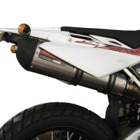 Exhaust compatible with Husqvarna Sm - Te 450 2007-2007, Gpe Ann. titanium, Slip-on exhaust including removable db killer and link pipe 