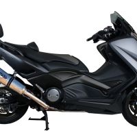 Pot echappement compatible avec Yamaha T-Max 530 2012-2016, Gpe Ann. titanium, Pot échappement complet, non légal pour les pays de l'UE, avec db killer amovible 