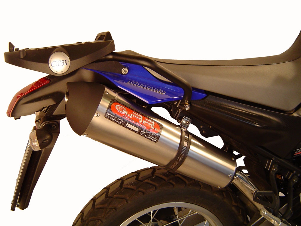 Exhaust compatible with Yamaha Xt 660 X-R 2004-2014, Gpe Ann. titanium, Dual slip-on including removable db killers and link pipes 