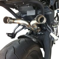 Exhaust compatible with Yamaha MT03 660 2006-2013, Gpe Ann. titanium, Dual slip-on including removable db killers and link pipes 