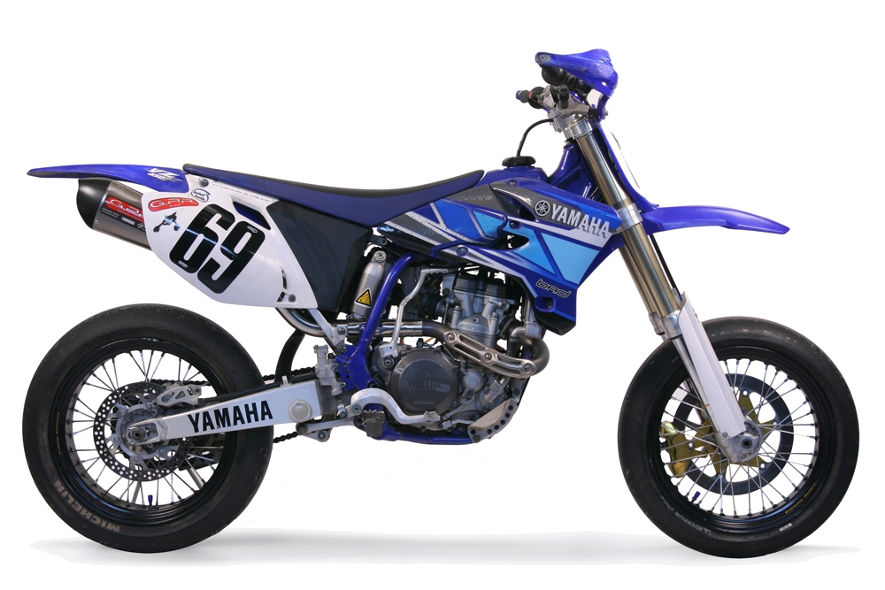 Exhaust compatible with Yamaha WR450F 2007-2011, Gpe Ann. titanium, Slip-on exhaust including removable db killer and link pipe 