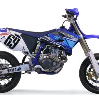 Exhaust compatible with Yamaha WR450F 2007-2011, Gpe Ann. titanium, Slip-on exhaust including removable db killer and link pipe 