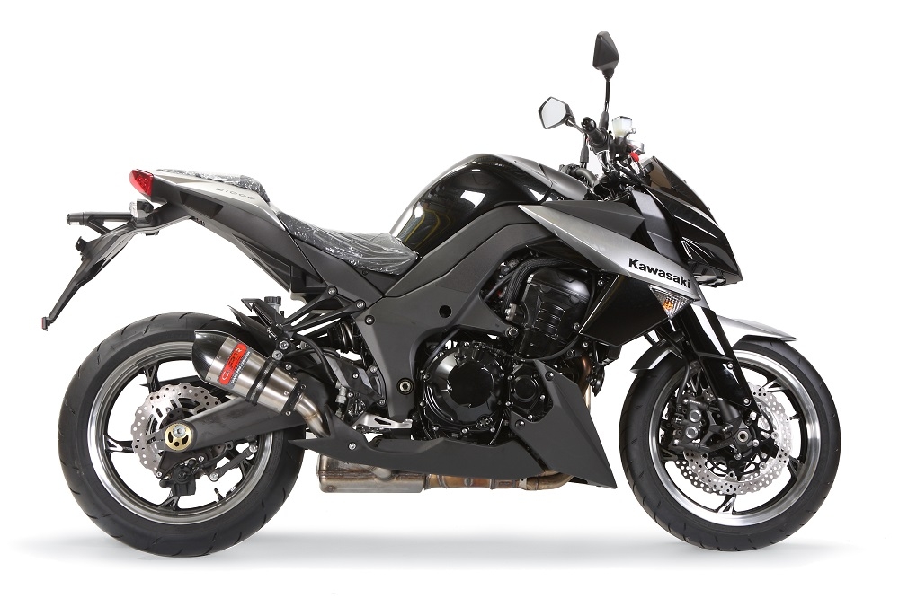 Pot echappement compatible avec Kawasaki Z 1000 2010-2013, Gpe Ann. titanium, Paire de pot d'échappement homologuées, livrées avec db killer amovible et raccords spécifiques 