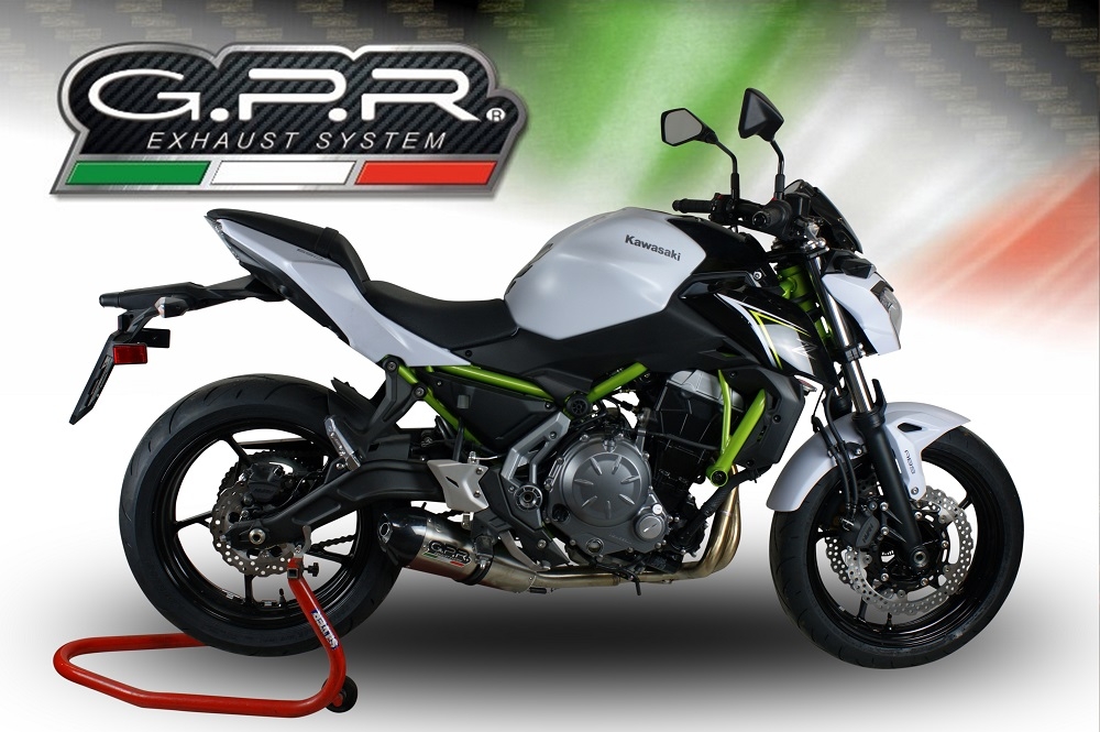 Pot echappement compatible avec Kawasaki Z 650 650 2023-2024, Gpe Ann. titanium, Pot échappement complet, non légal pour les pays de l'UE, avec db killer amovible 