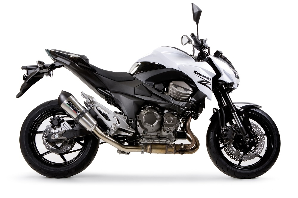 Pot echappement compatible avec Kawasaki Z 800 E 2009-2016, Gpe Ann. titanium, Échappement légal, homologué,silencieux avec db killer amovible et tuyau de liaison spécifique 