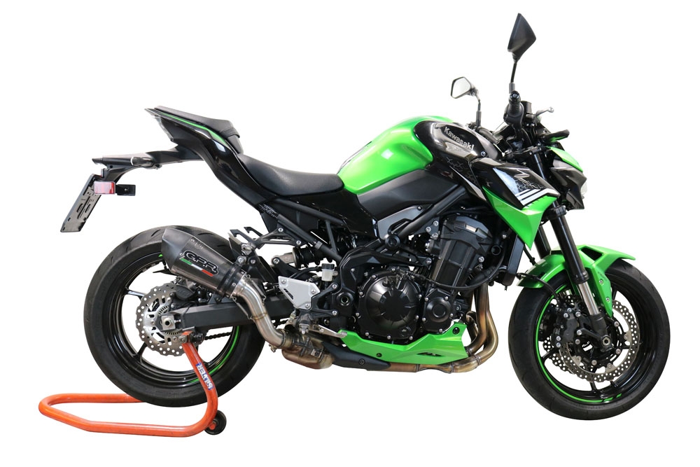 Pot echappement compatible avec Kawasaki Z 900 E 2017-2020, Gpe Ann. Poppy, Échappement légal, homologué,silencieux avec db killer amovible et tuyau de liaison spécifique 
