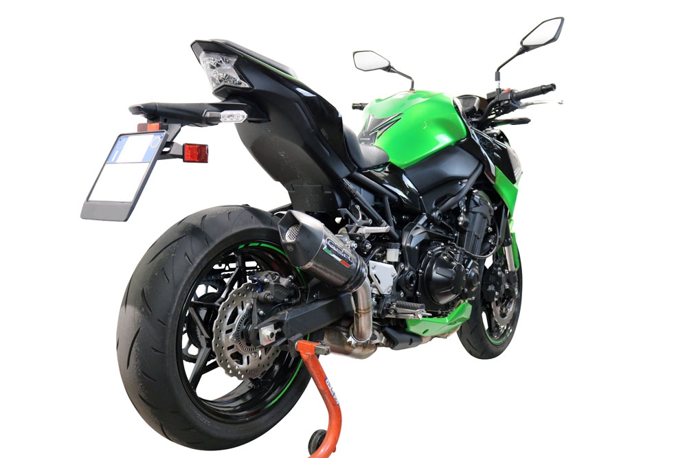 Pot echappement compatible avec Kawasaki Z 900 E 2017-2020, Gpe Ann. Poppy, Échappement légal, homologué,silencieux avec db killer amovible et tuyau de liaison spécifique 