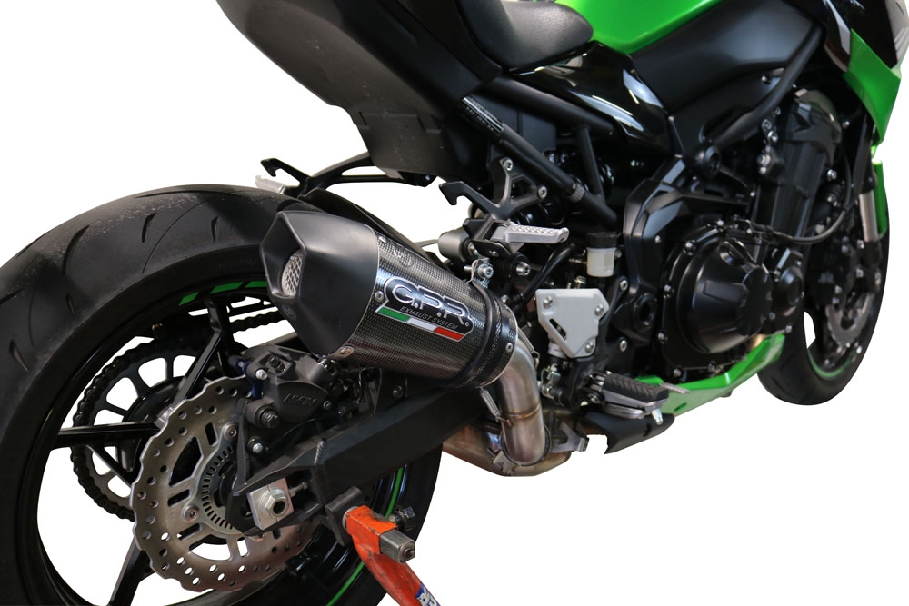 Pot echappement compatible avec Kawasaki Z 900 E 2017-2020, Gpe Ann. Poppy, Échappement légal, homologué,silencieux avec db killer amovible et tuyau de liaison spécifique 