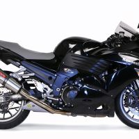 Pot echappement compatible avec Kawasaki Zzr 1400 2006-2007, Gpe Ann. titanium, Paire de pot d'échappement homologuées, livrées avec db killer amovible et raccords spécifiques 