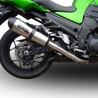 Pot echappement compatible avec Kawasaki Zzr 1400 2017-2022, GP Evo4 Titanium, Paire de pot d'échappement homologuées, livrées avec db killer amovible et raccords spécifiques 