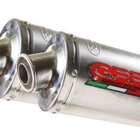 Pot echappement compatible avec Moto Morini Corsaro 1200 2005-2011, Titanium Oval , Paire de pot d'échappement homologuées, livrées avec db killer amovible et raccords spécifiques 