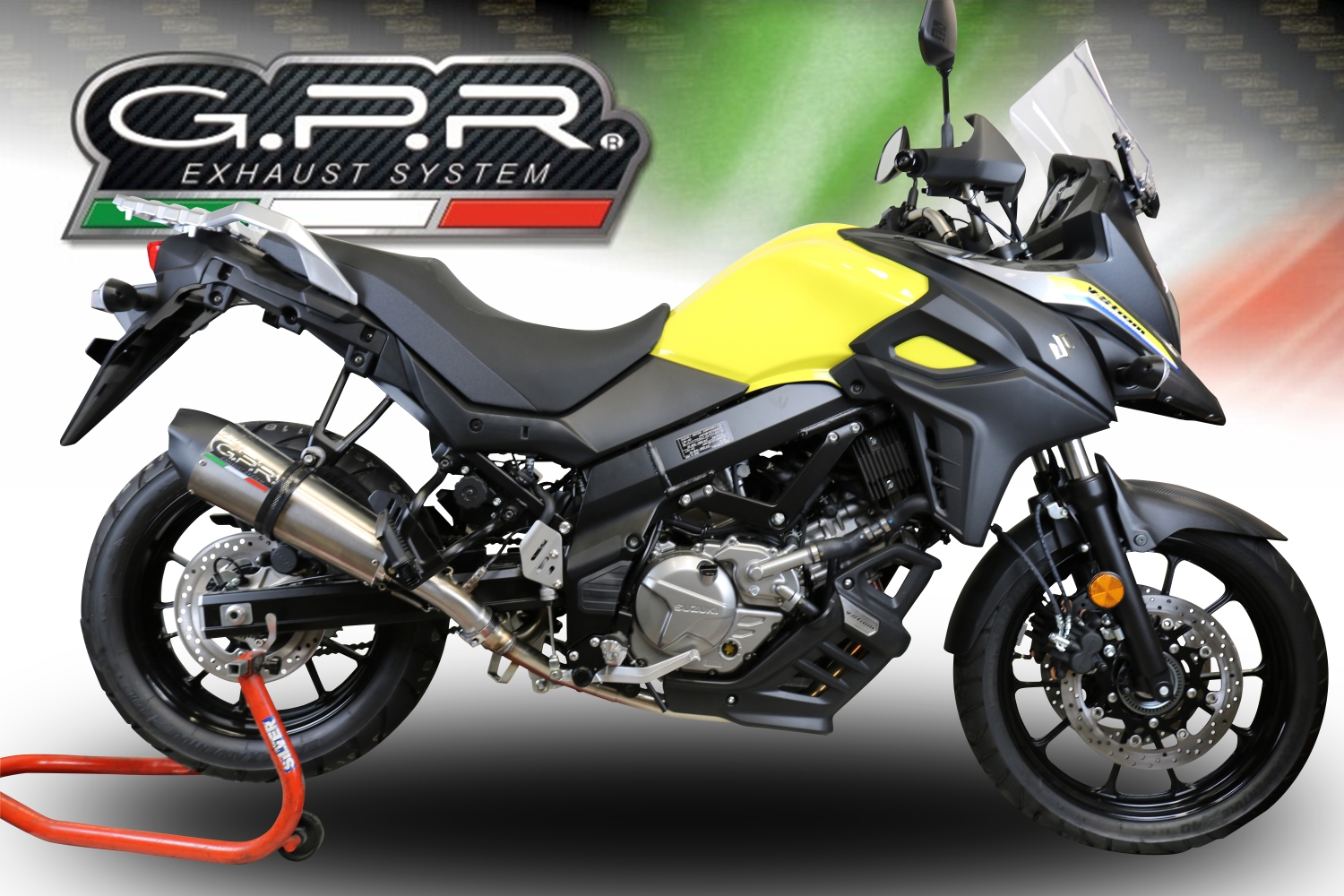 Pot echappement compatible avec Suzuki V-Strom 650 2021-2025, Gpe Ann. titanium, Système demi complet homologué,pas légal pour les marchés européens, y compris db killer amovible 