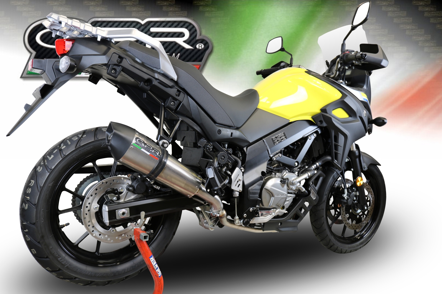 Pot echappement compatible avec Suzuki V-Strom 650 2021-2025, Gpe Ann. titanium, Système demi complet homologué,pas légal pour les marchés européens, y compris db killer amovible 