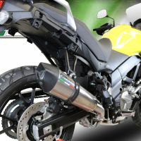 Pot echappement compatible avec Suzuki V-Strom 650 2021-2025, Gpe Ann. titanium, Système demi complet homologué,pas légal pour les marchés européens, y compris db killer amovible 