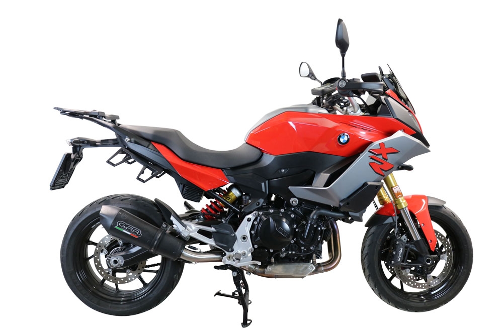 Exhaust compatible with Bmw F900XR F900R 2020-2025, GP Evo4 Black Titanium, Slip-on exhaust including removable db killer and link pipe 