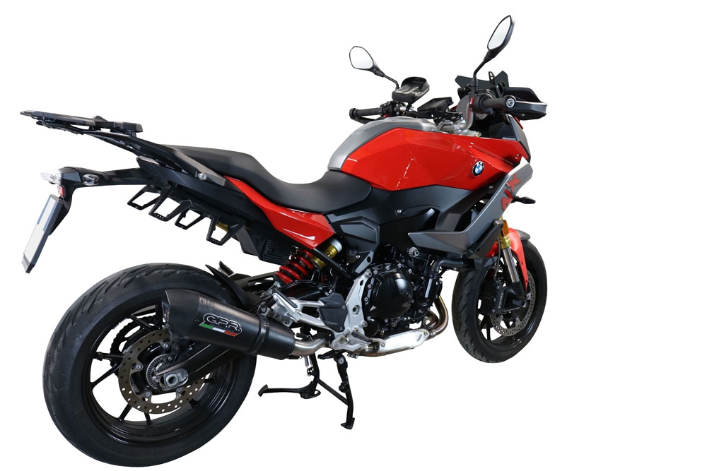 Exhaust compatible with Bmw F900XR F900R 2020-2025, GP Evo4 Black Titanium, Slip-on exhaust including removable db killer and link pipe 