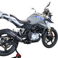 Pot echappement compatible avec Bmw G 310 Gs 2022-2024, Gpe Ann. Poppy, Pot échappement complet, non légal pour les pays de l'UE, avec db killer amovible 
