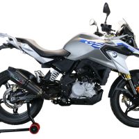 Pot echappement compatible avec Bmw G 310 Gs 2022-2024, Gpe Ann. Poppy, Pot échappement complet, non légal pour les pays de l'UE, avec db killer amovible 