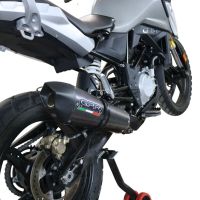 Pot echappement compatible avec Bmw G 310 Gs 2022-2024, Gpe Ann. Poppy, Pot échappement complet, non légal pour les pays de l'UE, avec db killer amovible 