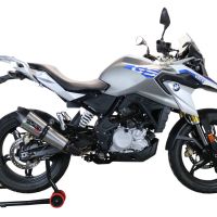 Pot echappement compatible avec Bmw G 310 Gs 2017-2021, GP Evo4 Titanium, Pot échappement complet, non légal pour les pays de l'UE, avec db killer amovible 