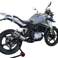 Pot echappement compatible avec Bmw G 310 Gs 2017-2021, GP Evo4 Titanium, Pot échappement complet, non légal pour les pays de l'UE, avec db killer amovible 