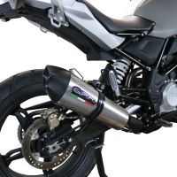 Pot echappement compatible avec Bmw G 310 Gs 2017-2021, GP Evo4 Titanium, Pot échappement complet, non légal pour les pays de l'UE, avec db killer amovible 
