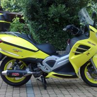Pot echappement compatible avec Malaguti Spidermax 500 GT 2004-2011, Power Bomb, Échappement légal, homologué,silencieux avec db killer amovible et tuyau de liaison spécifique 