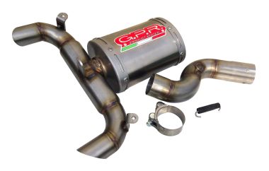 Exhaust compatible with Suzuki GSR400 2006-2011, Alluminio Ghost, Slip-on exhaust including removable db killer and link pipe 