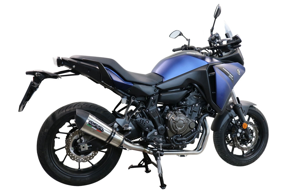 Exhaust compatible with Yamaha Tracer 700 2016-2019, Gpe Ann. titanium, Full system exhaust, including removable db killer 