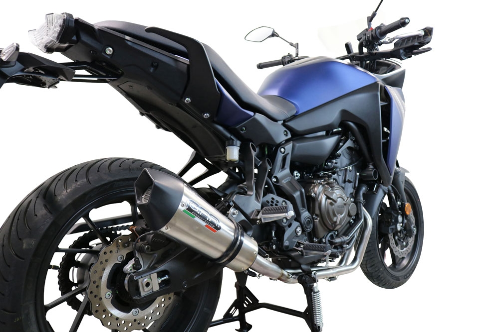 Exhaust compatible with Yamaha Tracer 700 2016-2019, Gpe Ann. titanium, Full system exhaust, including removable db killer 