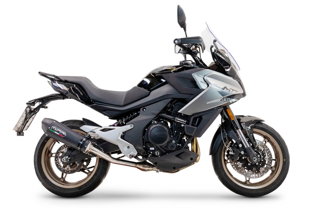 Pot echappement compatible avec Cf Moto 700 Mt 2023-2024, Gpe Ann. Black titanium, Pot Echappement homologué pour les marchés non européens 