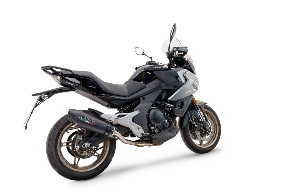 Pot echappement compatible avec Cf Moto 700 Mt 2023-2024, Gpe Ann. Black titanium, Pot Echappement homologué pour les marchés non européens 
