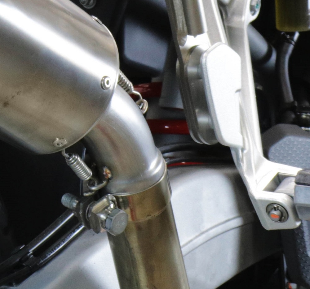 Exhaust compatible with Aprilia Tuareg 660 2021-2024, GP Evo4 Titanium, Slip-on exhaust including removable db killer and link pipe 