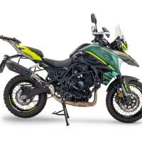 Exhaust compatible with Benelli Trk 702 X 2023-2024, GP Evo4 Black Titanium, Slip-on exhaust including removable db killer and link pipe 