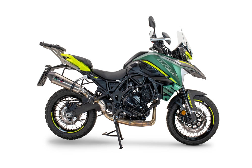 Pot echappement compatible avec Benelli Trk 702 X 2023-2024, Gpe Ann. titanium, Pot Echappement homologué pour les marchés non européens 