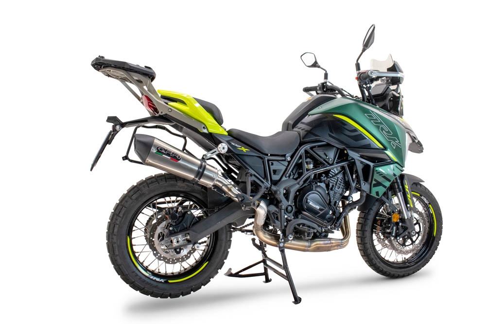 Pot echappement compatible avec Benelli Trk 702 X 2023-2024, Gpe Ann. titanium, Pot Echappement homologué pour les marchés non européens 