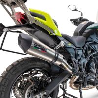 Pot echappement compatible avec Benelli Trk 702 X 2023-2024, Gpe Ann. titanium, Pot Echappement homologué pour les marchés non européens 