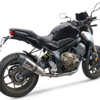 Pot echappement compatible avec Honda Cb 650 F 2017-2018, Gpe Ann. Titanium, Pot échappement complet, non légal pour les pays de l'UE, avec db killer amovible 