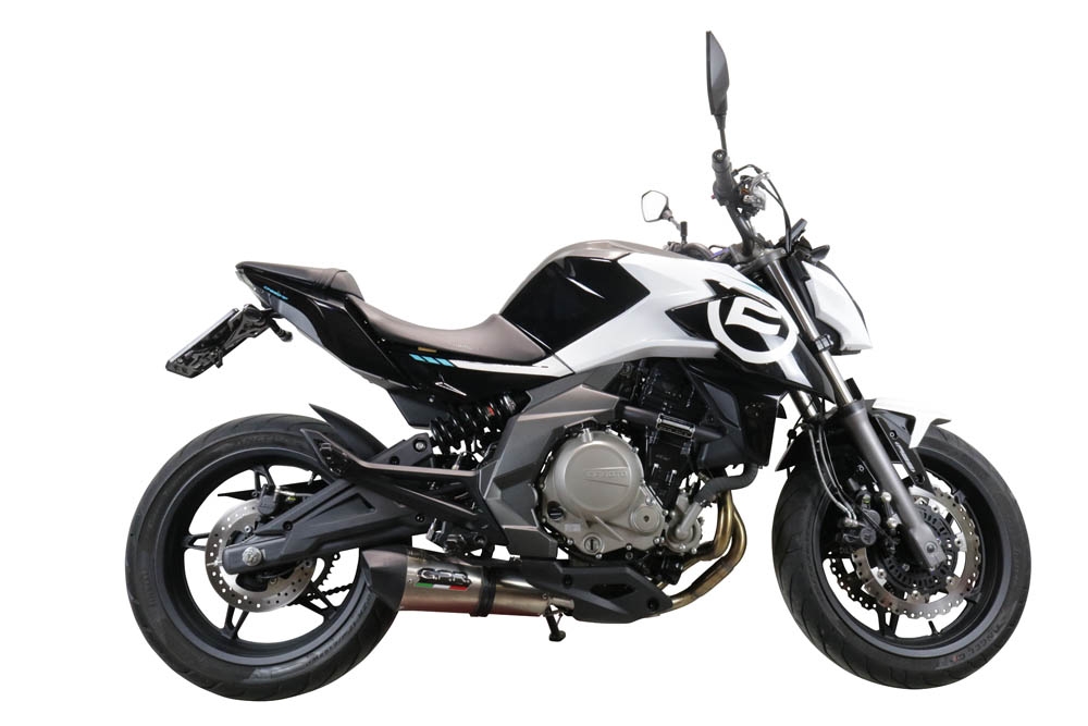 Pot echappement compatible avec Cf Moto 650 Mt 2021-2024, Gpe Ann. Titanium, Pot Echappement homologué pour les marchés non européens 