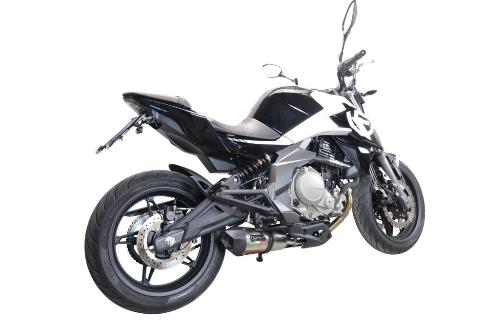 Pot echappement compatible avec Cf Moto 650 Mt 2021-2024, Gpe Ann. Titanium, Pot Echappement homologué pour les marchés non européens 
