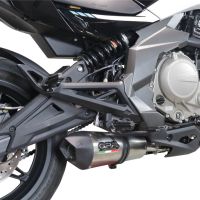 Pot echappement compatible avec Cf Moto 650 Mt 2021-2024, Gpe Ann. Titanium, Pot Echappement homologué pour les marchés non européens 