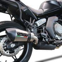 Exhaust compatible with Cf Moto 650 Gt 2022-2024, GP Evo4 Titanium, Slip-on exhaust including removable db killer and link pipe 